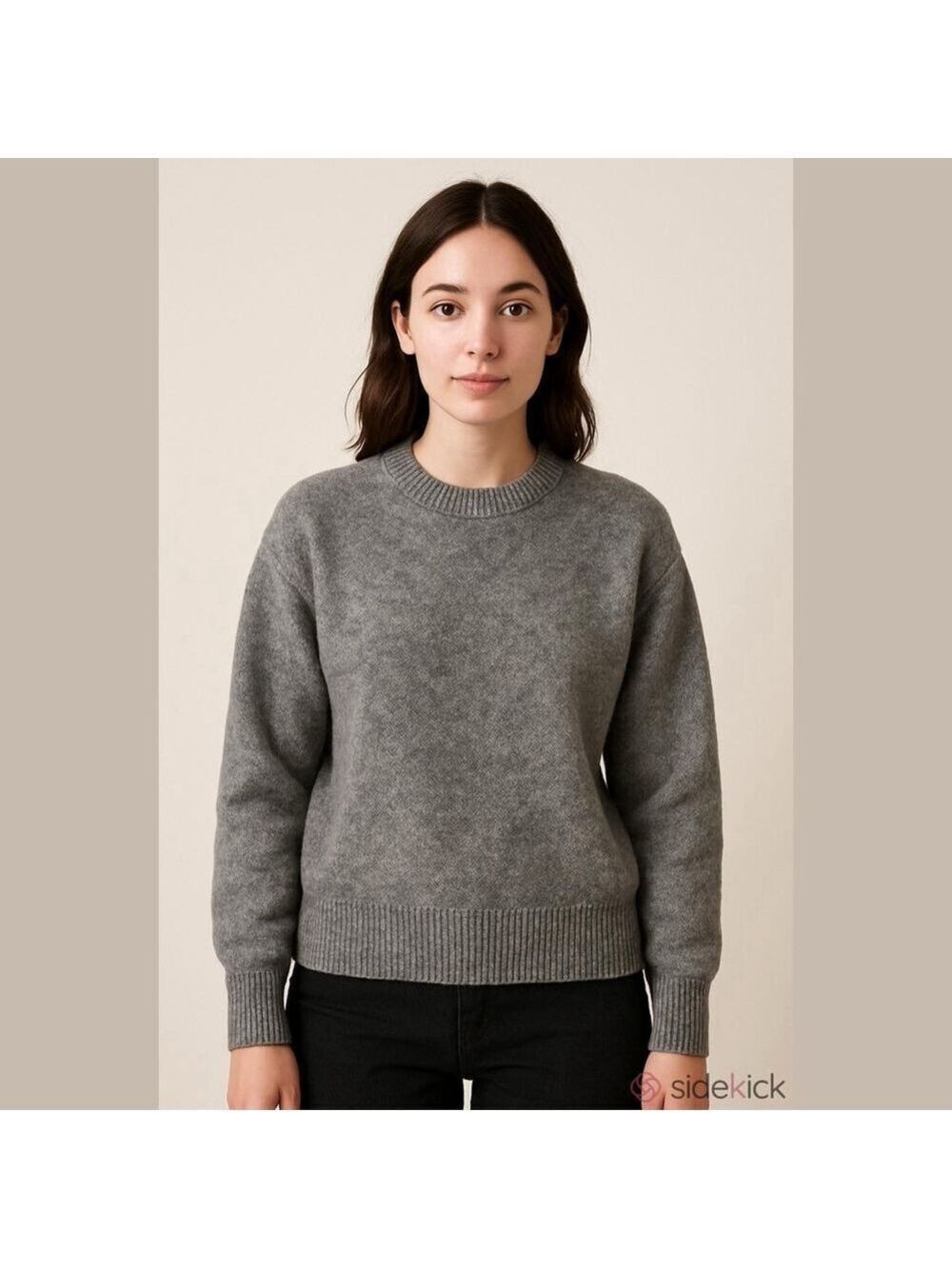 Giticle Gray Crew Neck Sweater Women's Small